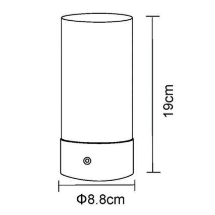 Globo - Lampă de masă LED RGBW reglabilă cu atingere, pentru exterior, LED/1,8W/5V 1500 mAh, neagră