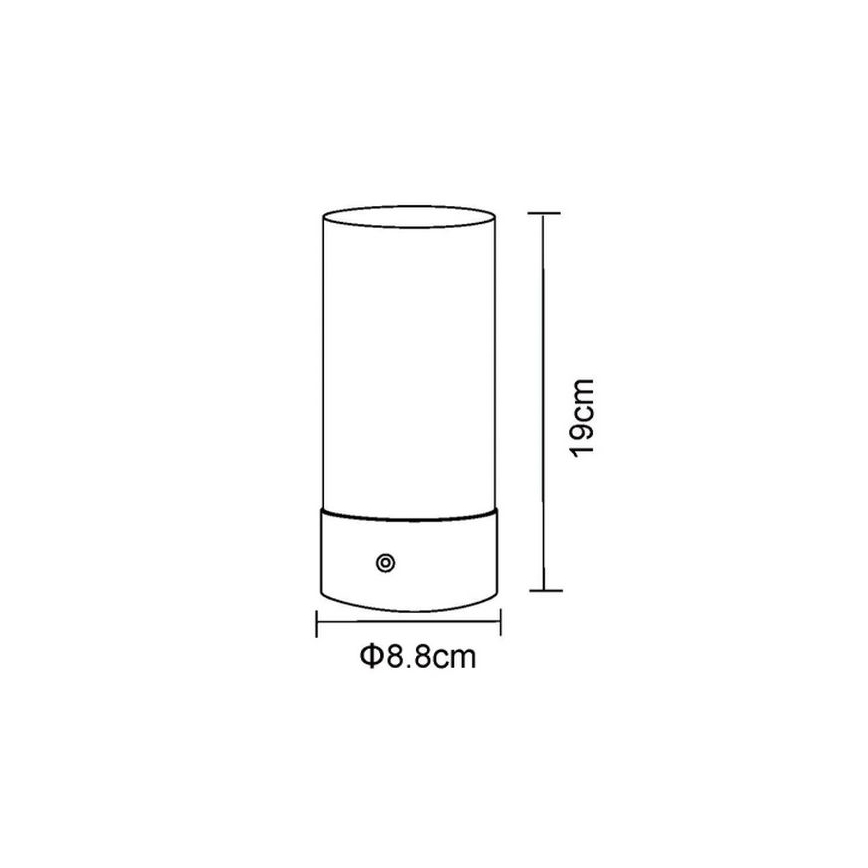 Globo - Lampă de masă LED RGBW reglabilă cu atingere, pentru exterior, LED/1,8W/5V 1500 mAh, neagră