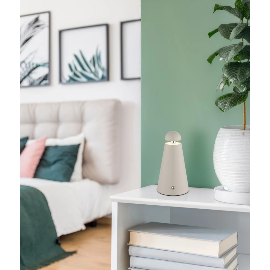 Globo - Lampă de masă LED tactilă reîncărcabilă, dimabilă 1,2W/5V 1200 mAh 2700/4500/6000K