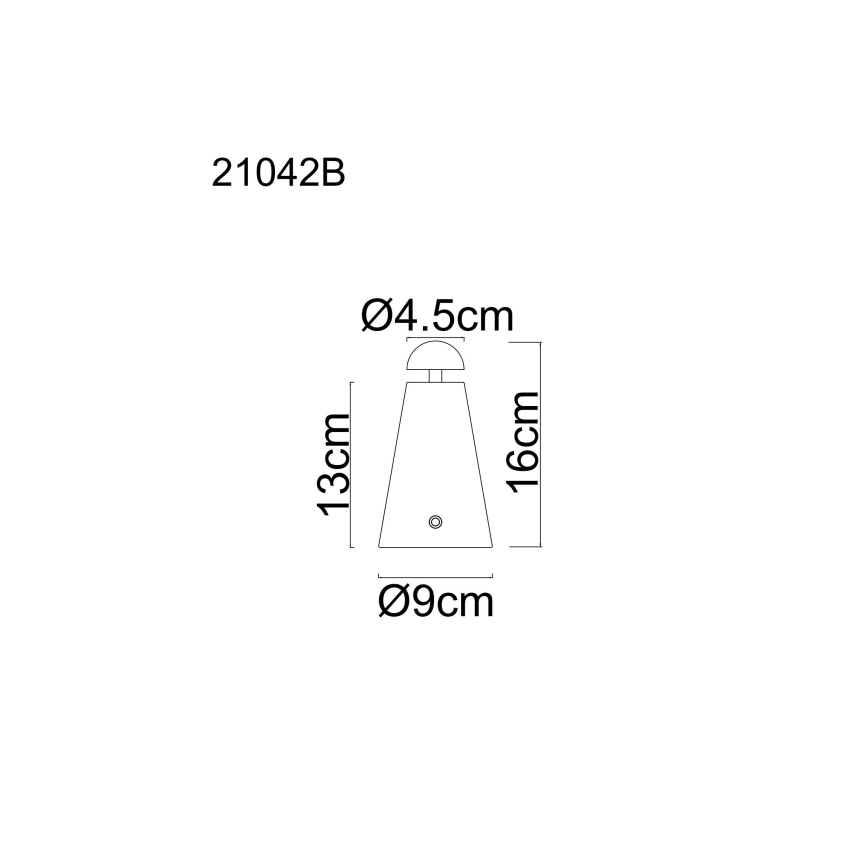 Globo - Lampă de masă LED tactilă reîncărcabilă, dimabilă 1,2W/5V 1200 mAh 2700/4500/6000K