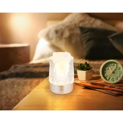 Globo - Lampă de masă LED reglabilă cu control tactil LED/1W/5V 3000K 1200 mAh argintie