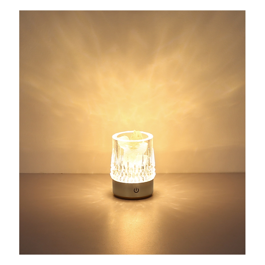 Globo - Lampă de masă LED reglabilă cu control tactil LED/1W/5V 3000K 1200 mAh argintie