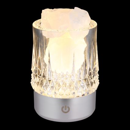 Globo - Lampă de masă LED reglabilă cu control tactil LED/1W/5V 3000K 1200 mAh argintie