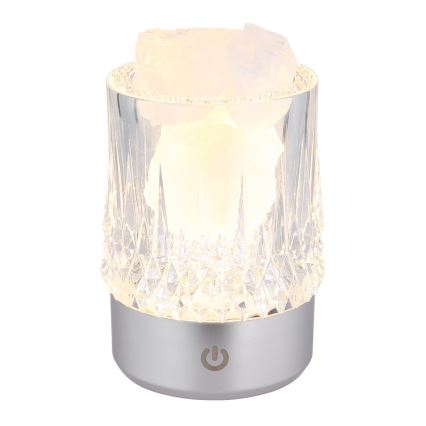 Globo - Lampă de masă LED reglabilă cu control tactil LED/1W/5V 3000K 1200 mAh argintie