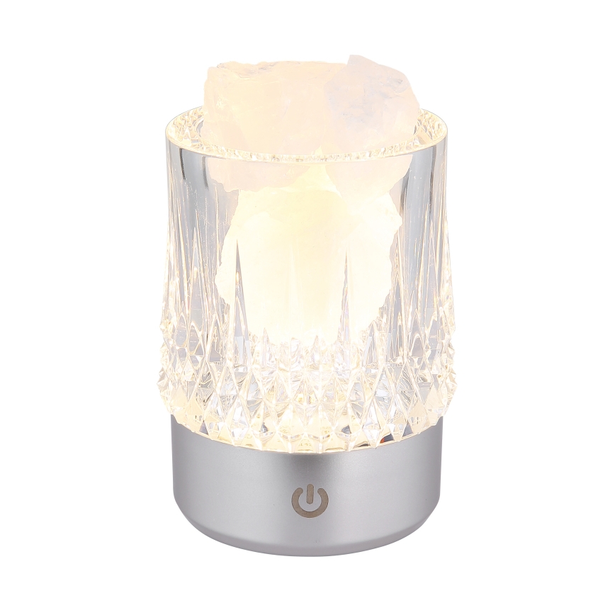 Globo - Lampă de masă LED reglabilă cu control tactil LED/1W/5V 3000K 1200 mAh argintie