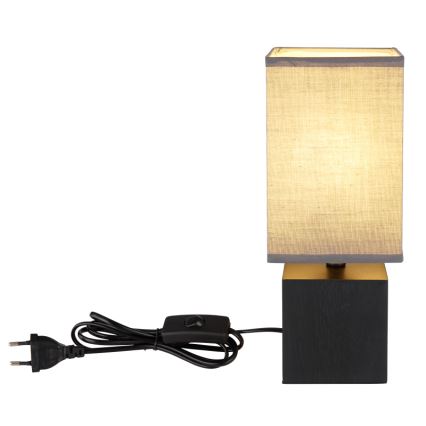 Globo 21628ALU - Lampă de masă VALENTINO, 1xE27/7W/230V, negru/antracit