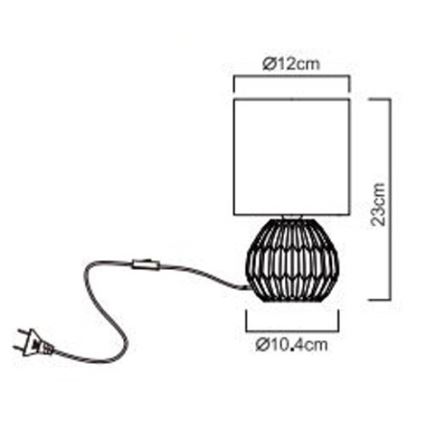 Globo - Lampă de masă 1xE14/40W/230V roz