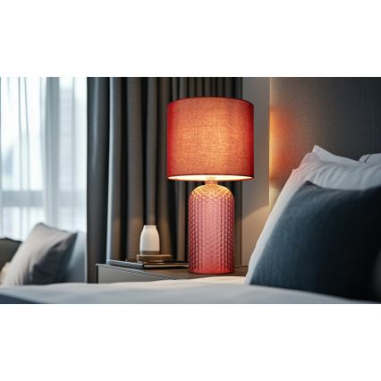 Globo - Lampă de masă 1xE27/60W/230V roșie