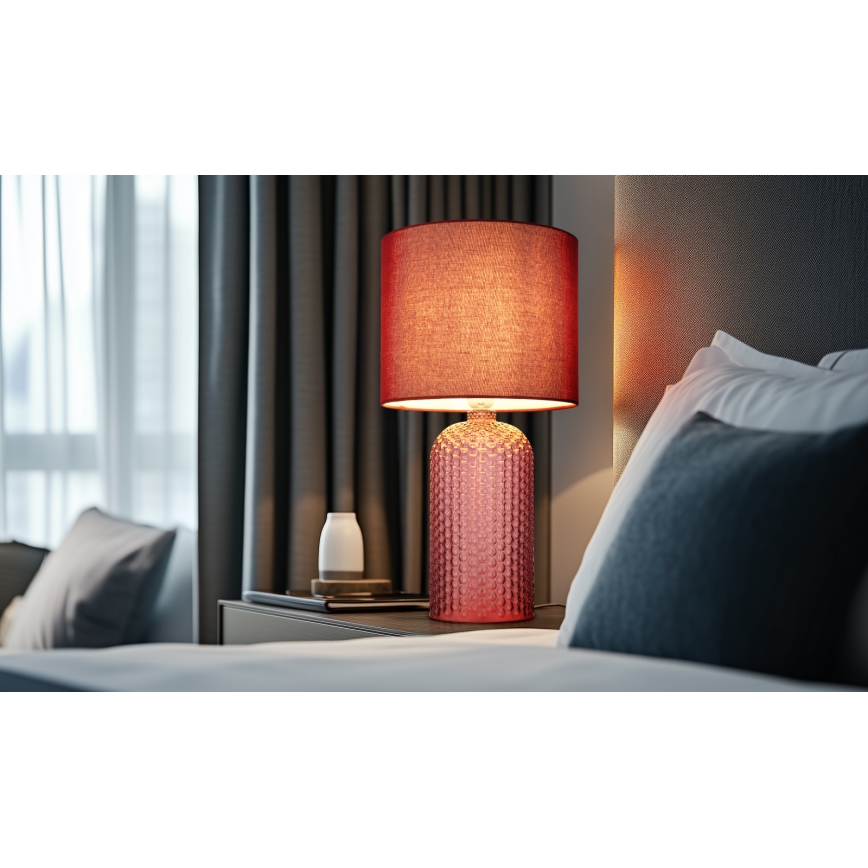 Globo - Lampă de masă 1xE27/60W/230V roșie