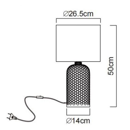 Globo - Lampă de masă 1xE27/60W/230V roșie