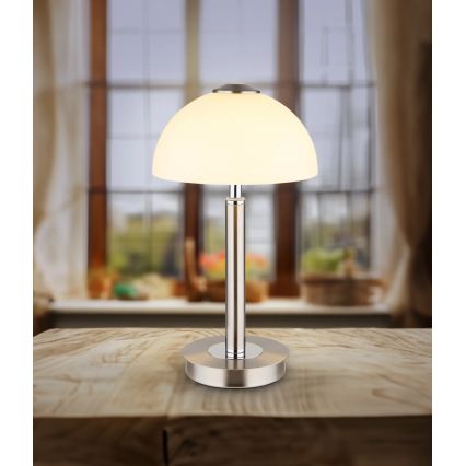 Globo - Lampă de masă tactilă dimabilă cu LED, 7W, 230V, 3000K, crom mat