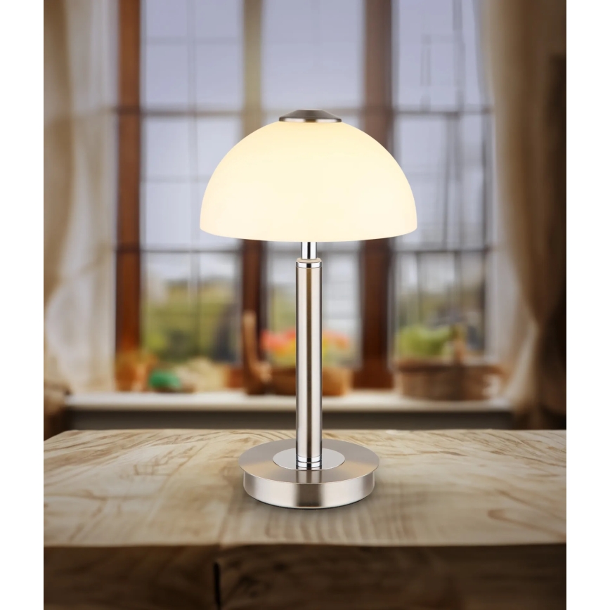 Globo - Lampă de masă tactilă dimabilă cu LED, 7W, 230V, 3000K, crom mat