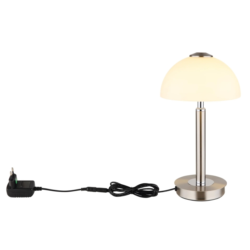 Globo - Lampă de masă tactilă dimabilă cu LED, 7W, 230V, 3000K, crom mat