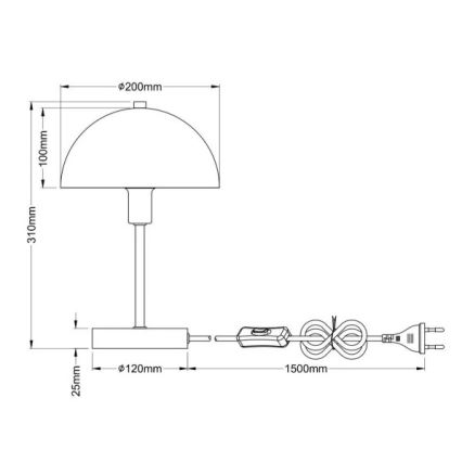 Globo - Lampă de masă 1xE14/40W/230V neagră