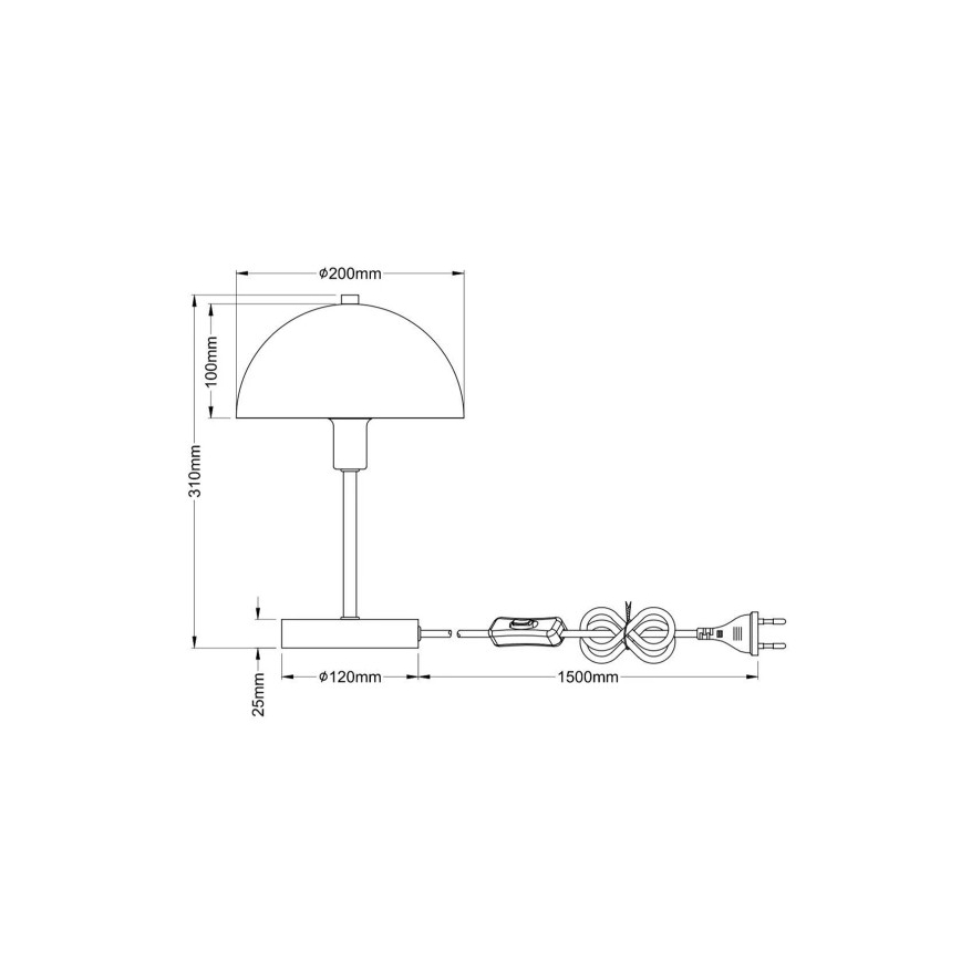 Globo - Lampă de masă 1xE14/40W/230V neagră