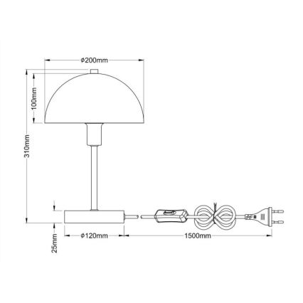Globo - Lampă de masă 1xE14/40W/230V albă