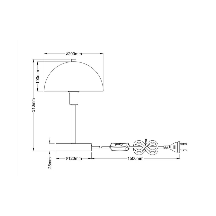 Globo - Lampă de masă 1xE14/40W/230V albă