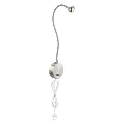 Globo - Lampă flexibilă LED, 3W/230V, crom lucios