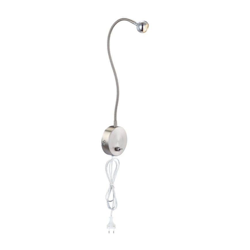 Globo - Lampă flexibilă LED, 3W/230V, crom lucios