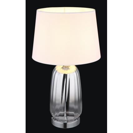 Globo - Lampă de masă 1xE27/40W/230V alb/argintiu