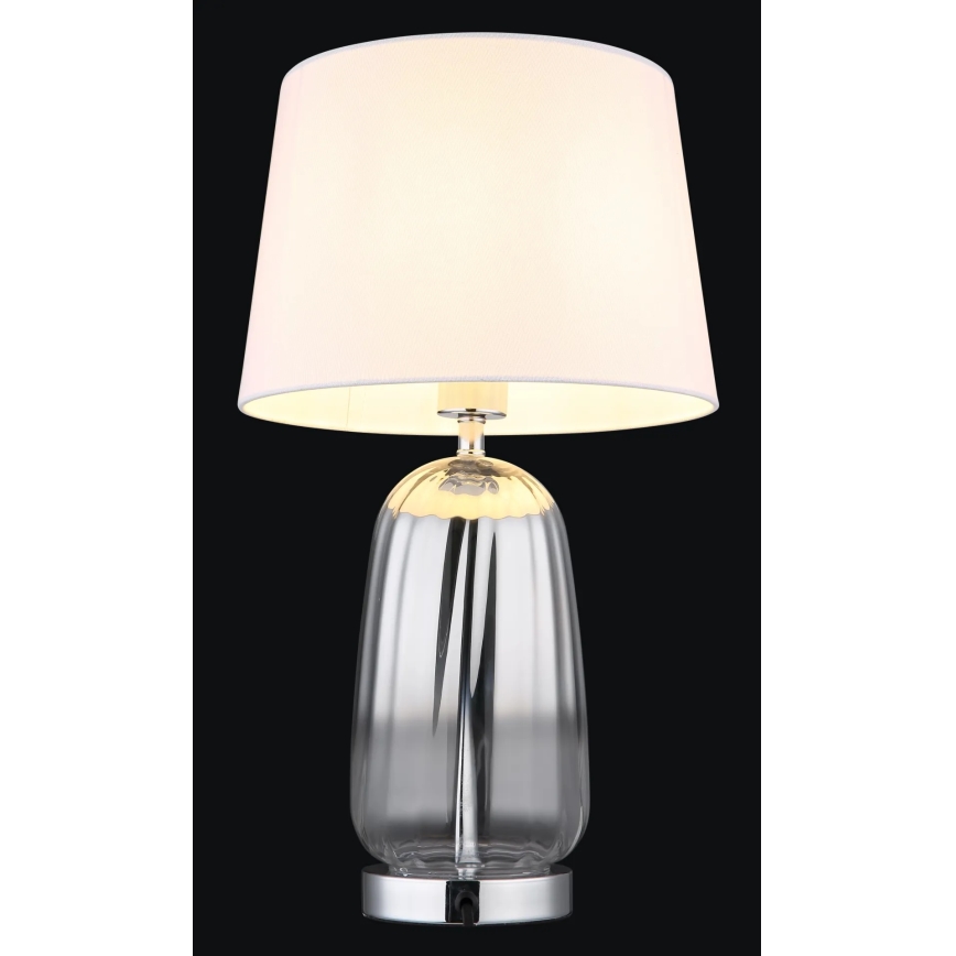 Globo - Lampă de masă 1xE27/40W/230V alb/argintiu