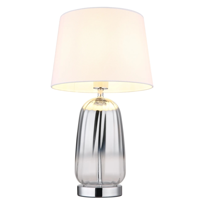 Globo - Lampă de masă 1xE27/40W/230V alb/argintiu