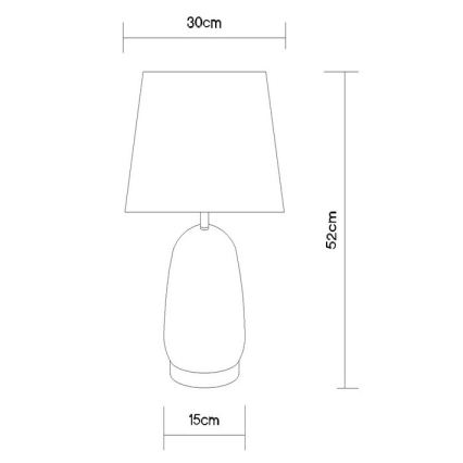 Globo - Lampă de masă 1xE27/40W/230V alb/argintiu