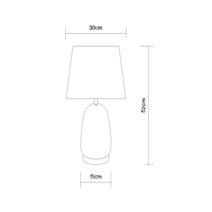 Globo - Lampă de masă 1xE27/40W/230V alb/argintiu