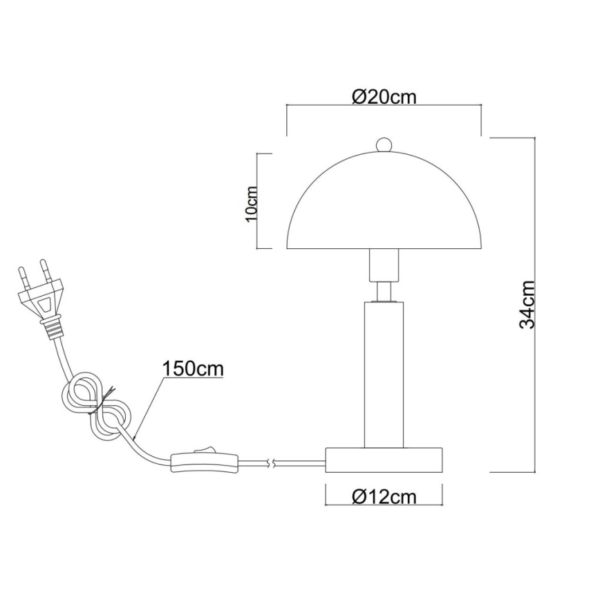 Globo - lampă de masă 1xE14/40W/230V neagră
