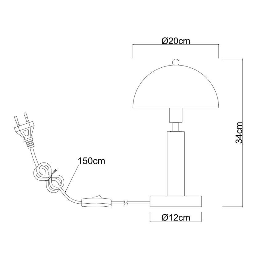 Globo - Lampă de masă 1xE14/40W/230V albă