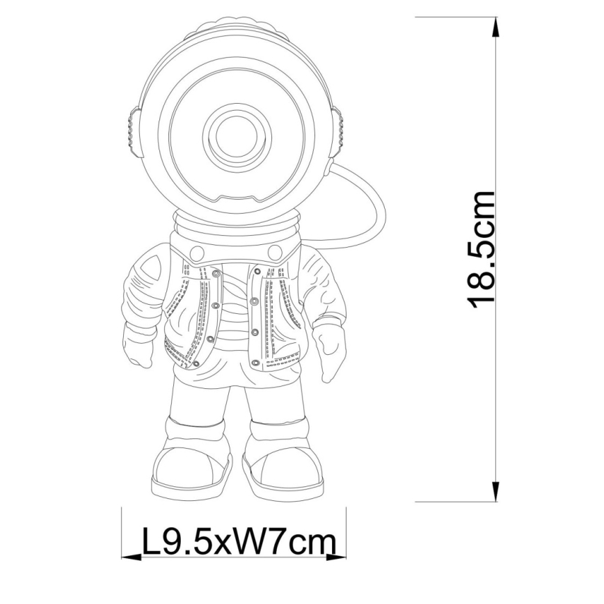 Globo - Proiector LED reglabil LED/3W/5V astronaut