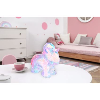 Globo - Decorațiune de masă LED reîncărcabilă cu intensitate reglabilă, LED/4W/5V, 1800 mAh, unicorn