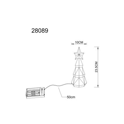 Globo - Decorațiune LED de Crăciun/2W/5V/3xAA