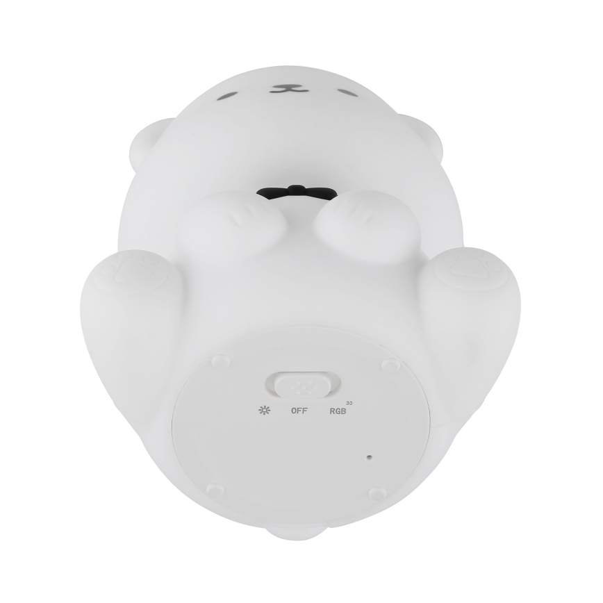 Globo - Lampă de veghe reîncărcabilă pentru copii, LED RGBW dimabilă, LED/1W/5V, 1200 mAh, în formă de ursuleț