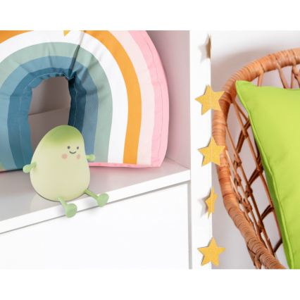 Globo - Lampă de veghe pentru copii, LED RGBW, reîncărcabilă și reglabilă, LED/2W/5V, 1200 mAh, mango