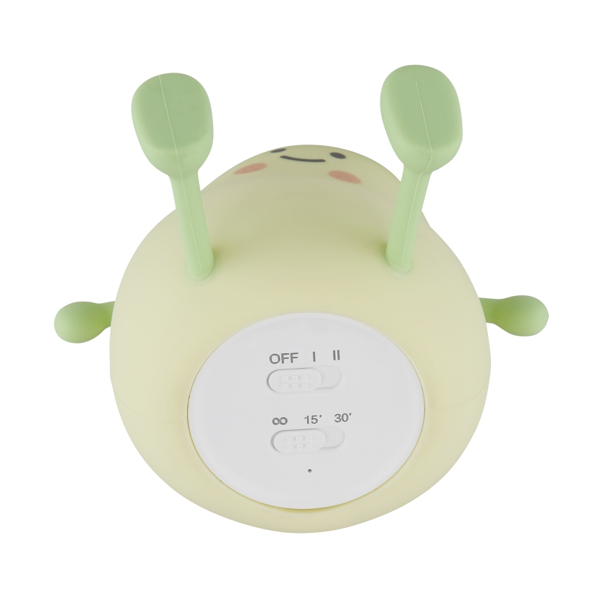 Globo - Lampă de veghe pentru copii, LED RGBW, reîncărcabilă și reglabilă, LED/2W/5V, 1200 mAh, mango