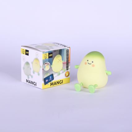 Globo - Lampă de veghe pentru copii, LED RGBW, reîncărcabilă și reglabilă, LED/2W/5V, 1200 mAh, mango