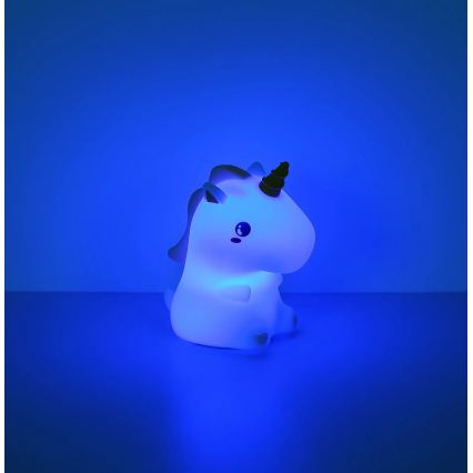Globo - Lampă de veghe LED RGBW reîncărcabilă și reglabilă pentru copii, LED/1,5W/5V, 1200 mAh, unicorn