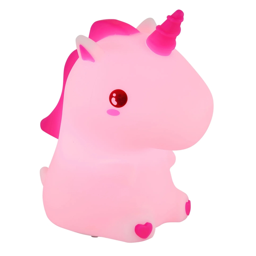 Globo - Lampă de veghe LED RGBW reîncărcabilă și reglabilă pentru copii, LED/1,5W/5V, 1200 mAh, unicorn