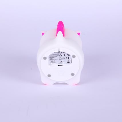 Globo - Lampă de veghe LED RGBW reîncărcabilă și reglabilă pentru copii, LED/1,5W/5V, 1200 mAh, unicorn