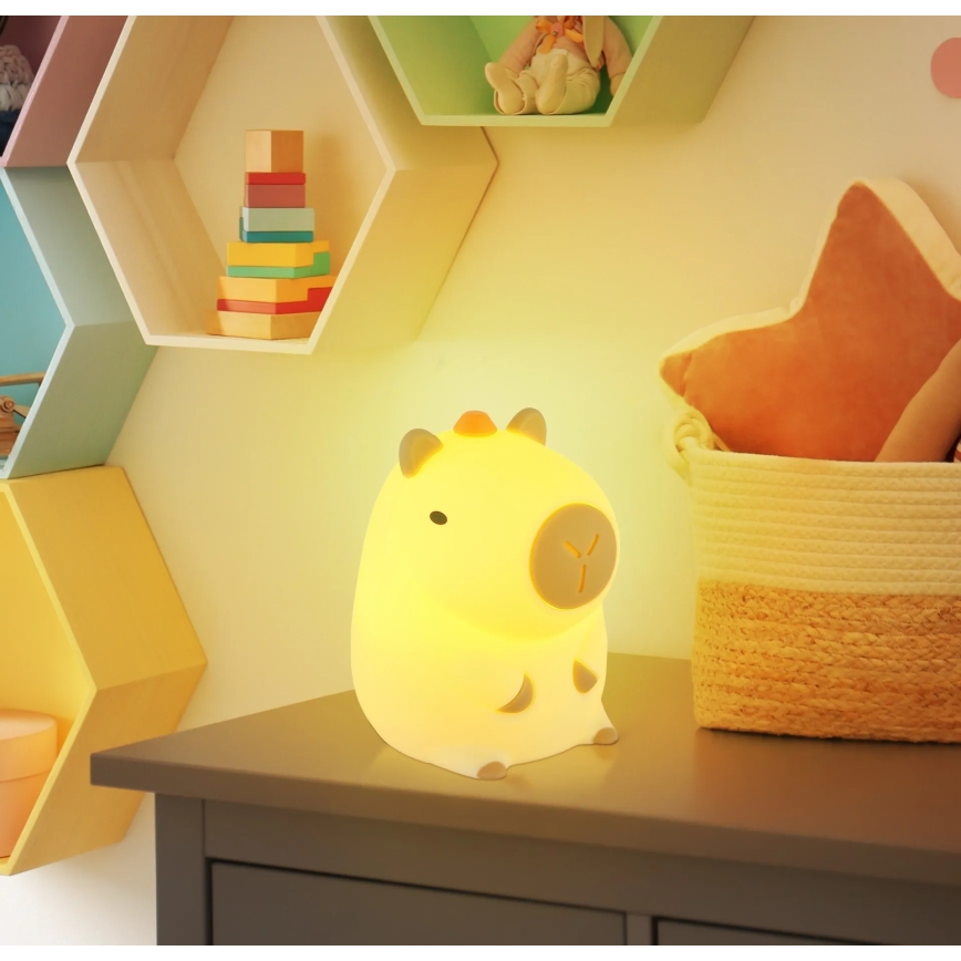 Globo - LED RGBW Lampă de veghe reglabilă, reîncărcabilă pentru copii LED/1,5W/5V 1200 mAh capibara