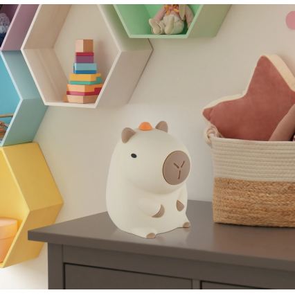 Globo - LED RGBW Lampă de veghe reglabilă, reîncărcabilă pentru copii LED/1,5W/5V 1200 mAh capibara