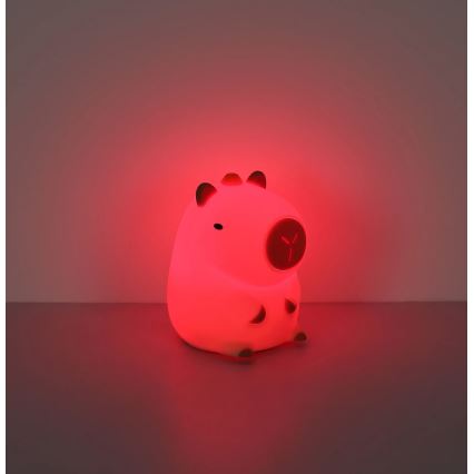 Globo - LED RGBW Lampă de veghe reglabilă, reîncărcabilă pentru copii LED/1,5W/5V 1200 mAh capibara