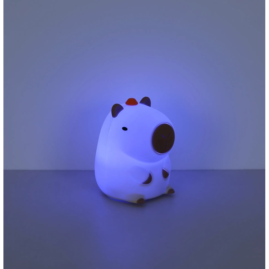 Globo - LED RGBW Lampă de veghe reglabilă, reîncărcabilă pentru copii LED/1,5W/5V 1200 mAh capibara