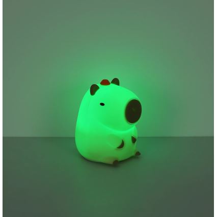 Globo - LED RGBW Lampă de veghe reglabilă, reîncărcabilă pentru copii LED/1,5W/5V 1200 mAh capibara