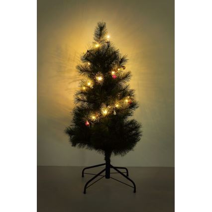 Globo - Ghirlandă LED, 20 LED-uri, 2,2 m, alimentare 2x AA, alb cald