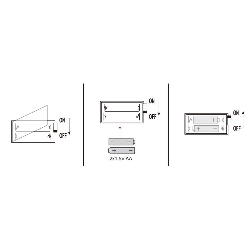 Globo - Ghirlandă LED, 20 LED-uri, 2,2 m, alimentare 2x AA, alb cald