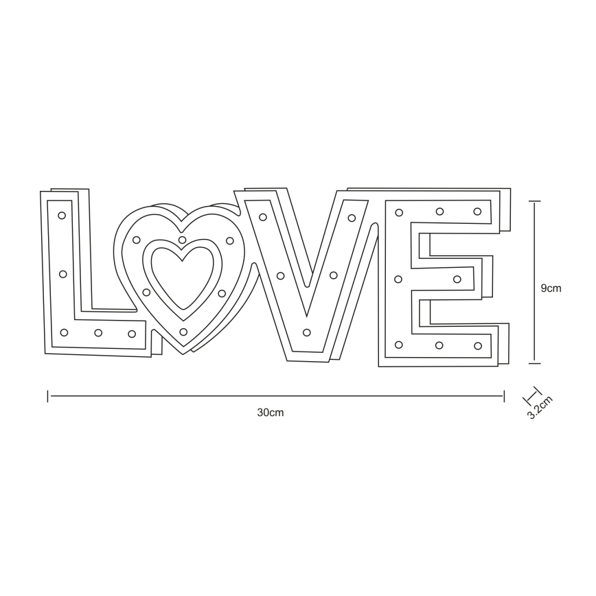 Globo - Lampa de masa LED 24xLED/0,06W/3xAA