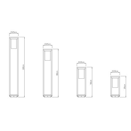 Globo - Lampă exterior 1xE27/15W/230V IP44