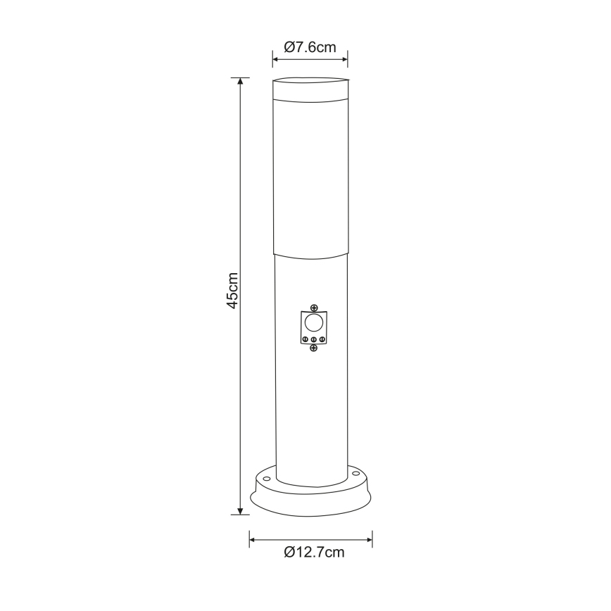 Globo - Lampă exterior cu senzor 1xE27/60W/230V